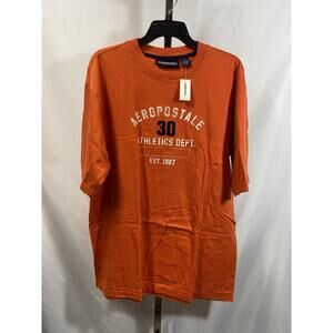 Vintage Aeropostale Athletics Dept Shirt Tee T-shirt Orange Large 90s Y2K NWT
